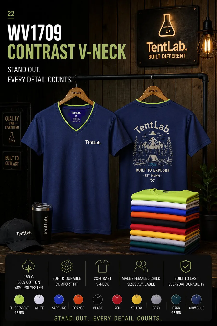 Contrast V-Neck